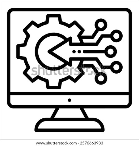 Digital Transformation Icon Element For Design