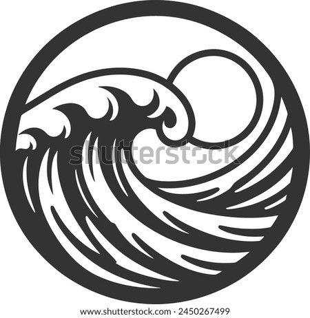 Abstract Wave Circle Graphic illustration