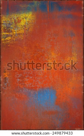 Bright Grungy Metal Background with Rusty Seams Along Edges (Part of Colorful Metal Textures set, which includes 12 textures that fit together perfectly to form a huge image)