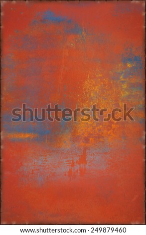 Old Multicolored Metal Background with Rusty Seams Along Edges (Part of Colorful Metal Textures set, which includes 12 textures that fit together perfectly to form a huge image)