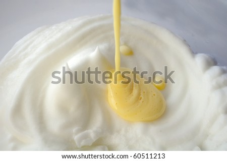 Whipped Yolks Poured into Whipped Whites