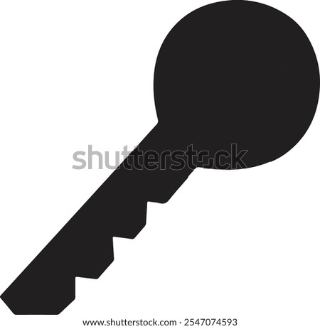 Silhouette of a key you can use your own project 