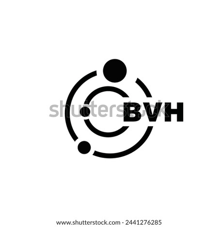 BVH letter logo design on white background. BVH logo. BVH creative initials letter Monogram logo icon concept. BVH letter design