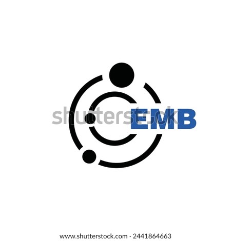 EMB letter logo design on white background. EMB logo. EMB creative initials letter Monogram logo icon concept. EMB letter design