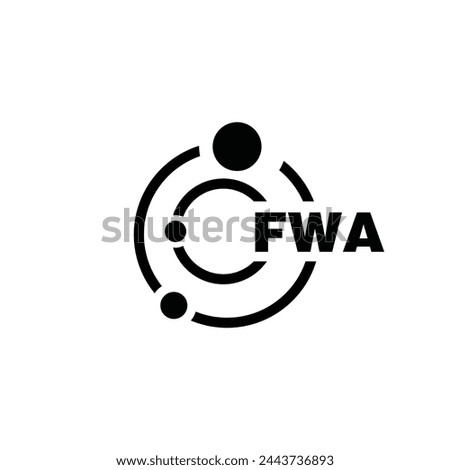 FWA letter logo design on white background. FWA logo. FWA creative initials letter Monogram logo icon concept. FWA letter design