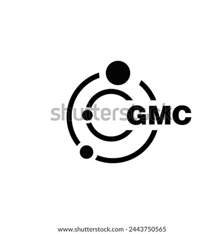 GMC letter logo design on white background. GMC logo. GMC creative initials letter Monogram logo icon concept. GMC letter design