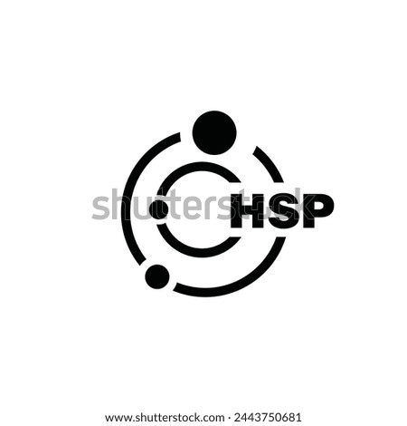 HSP letter logo design on white background. HSP logo. HSP creative initials letter Monogram logo icon concept. HSP letter design
