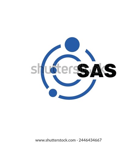 SAS letter logo design on white background. SAS logo. SAS creative initials letter Monogram logo icon concept. SAS letter design