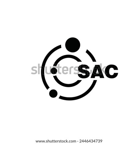 SAC letter logo design on white background. SAC logo. SAC creative initials letter Monogram logo icon concept. SAC letter design