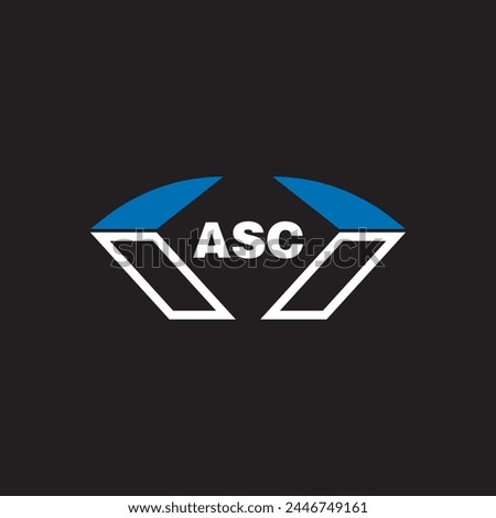 ASC letter logo design on white background. ASC logo. ASC creative initials letter Monogram logo icon concept. ASC letter design