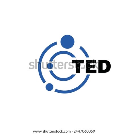 TED letter logo design on white background. TED logo. TED creative initials letter Monogram logo icon concept. TED letter design