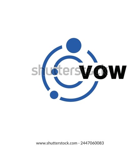 VOW letter logo design on white background. VOW logo. VOW creative initials letter Monogram logo icon concept. VOW letter design