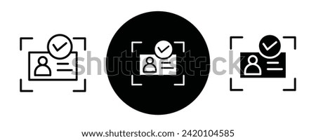 Kyc outline icon collection or set. Kyc Thin vector line art