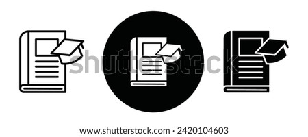 Thesis outline icon collection or set. Thesis Thin vector line art