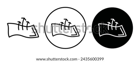 Breathable fabric outline icon collection or set. Breathable fabric Thin vector line art