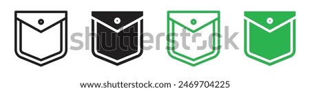 Pocket icon line art vector