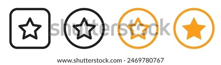 Star favorite icon line art vector