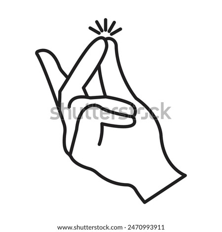 Finger Snapping Symbol Highlighting Quick and Rhythmic Hand Gestures