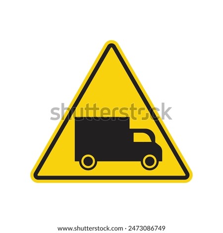 Truck Hazard Warning Sign Ensure Road Safety with Truck Alerts