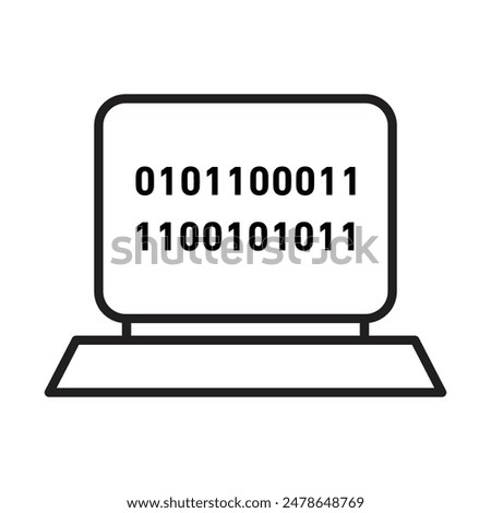 Binary Code Icon Ideal for Programming and Computer Science Illustrations