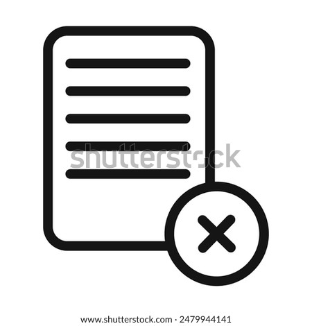 Trash Document Icon Perfect for File Deletion