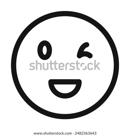 Smile Wink Icon Pack Emoticon Illustrations for Social Media and Messaging