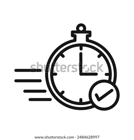 quick response icon Black line art vector