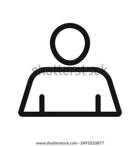 User icon Black line art vector logo