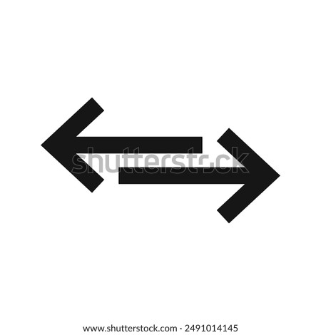 Swap icon Black line art vector logo