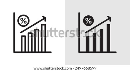 Yield icon Black line art vector logo set