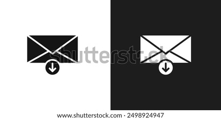 Inbox icon line art vector