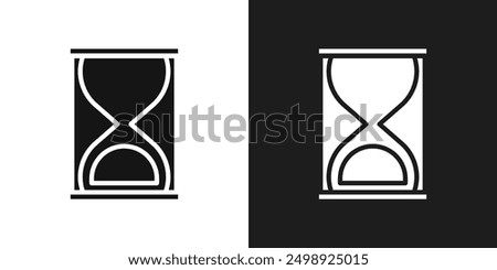 Hourglass end icon line art vector