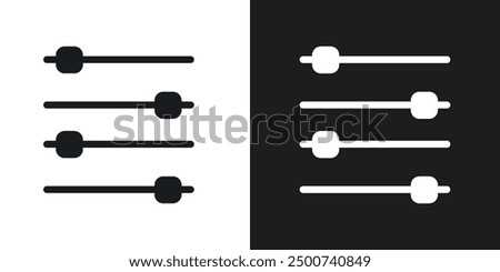 Settings sliders icon line art vector