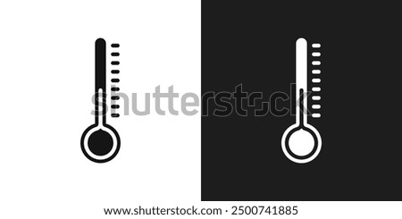 Thermometer half icon line art vector