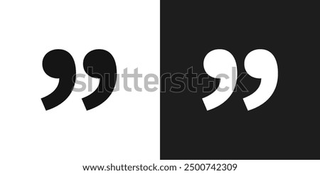 Quote right icon line art vector