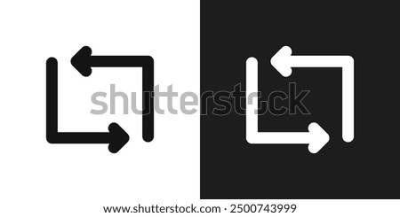 Exchange icon line art vector