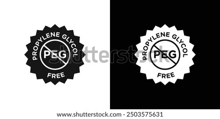 Propylene glycol free icon line art vector