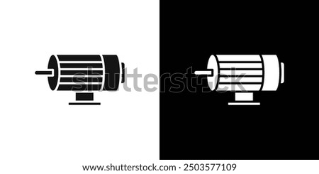 Motor icon line art vector