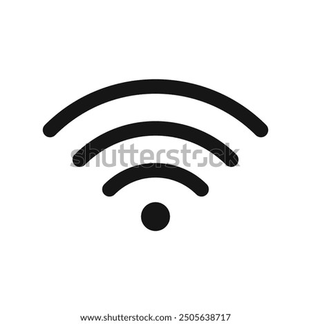 Wifi icon (2) Black line art vector logo