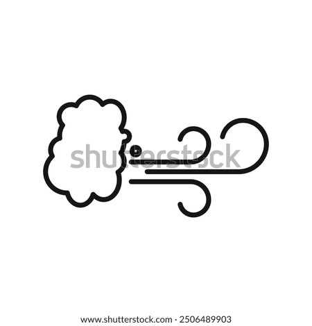 gust icon Black line art vector logo