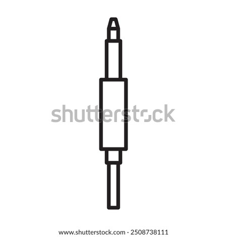 AUX cable icon Black line art vector logo