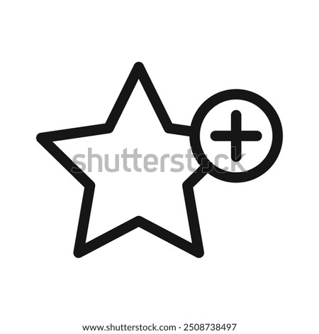 Add to favorite icon Black line art vector logo