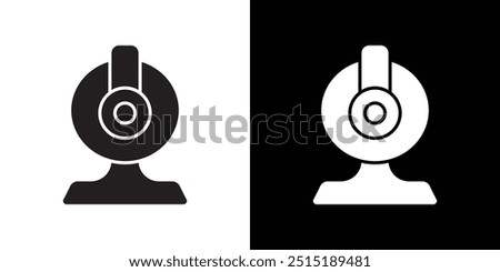 Webcam icon Thin line flat illustration