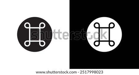 Cmd or command icon Thin line flat illustration