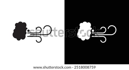 gust icon Vector flat thin line illustration