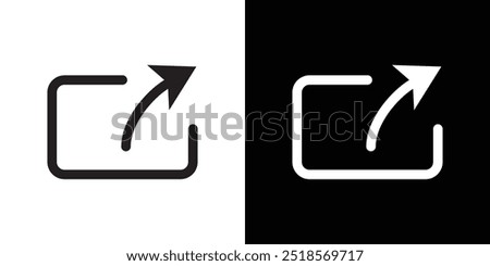 share icon Vector flat thin line illustration