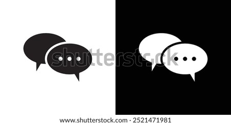 Chat icon Vector flat thin line illustration