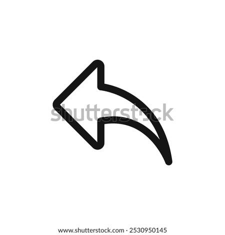 Undo icon Thin line flat illustration