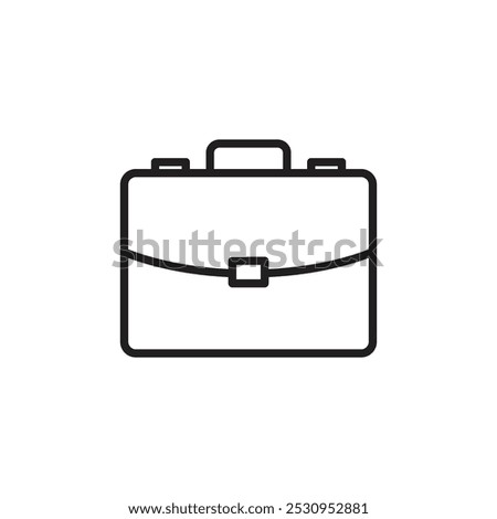 Briefcase icon Thin line flat illustration