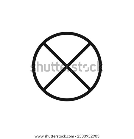 Blocked icon Thin line flat illustration